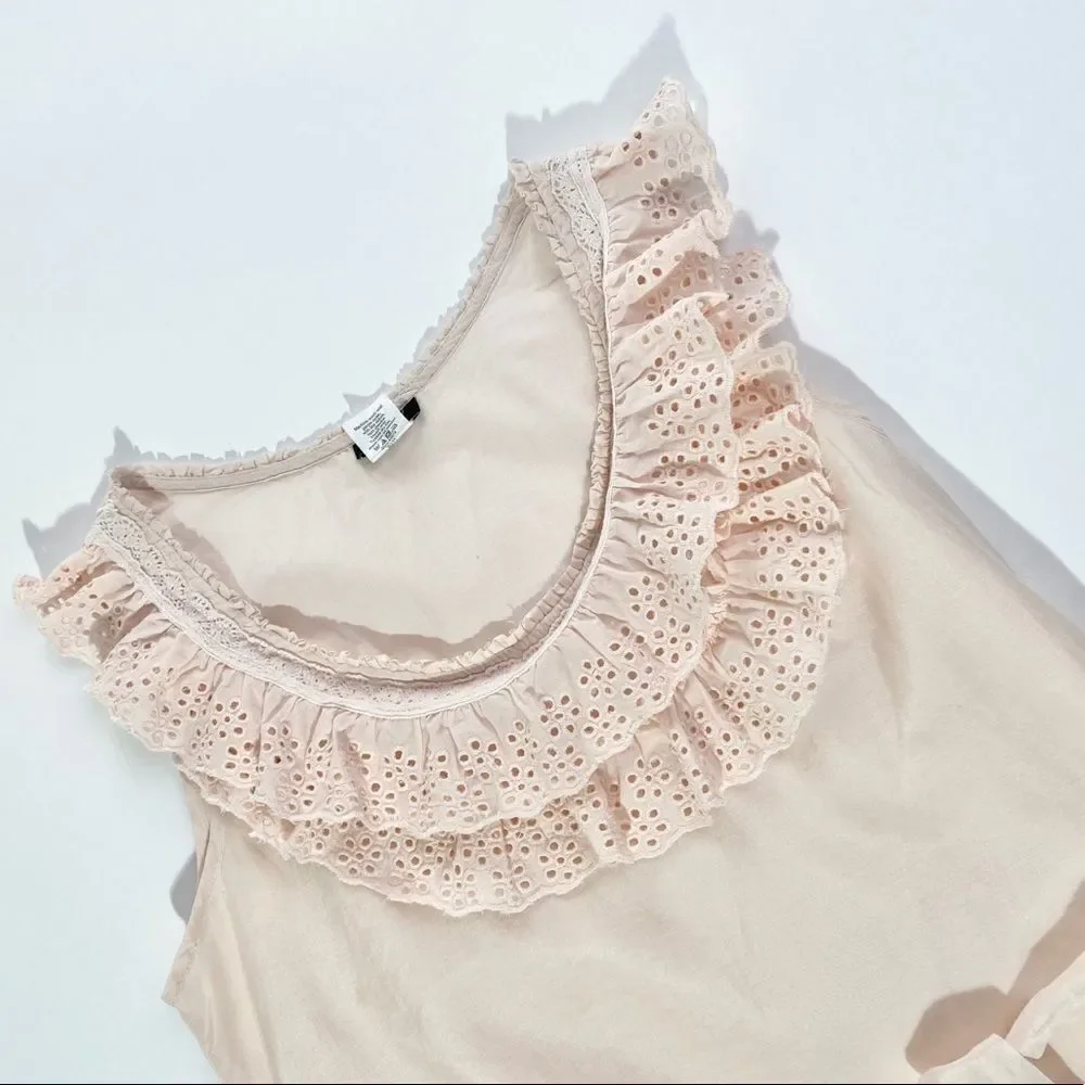 J. Crew blush ruffle tunic
